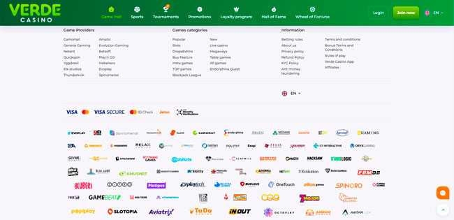 Verde Casino Website