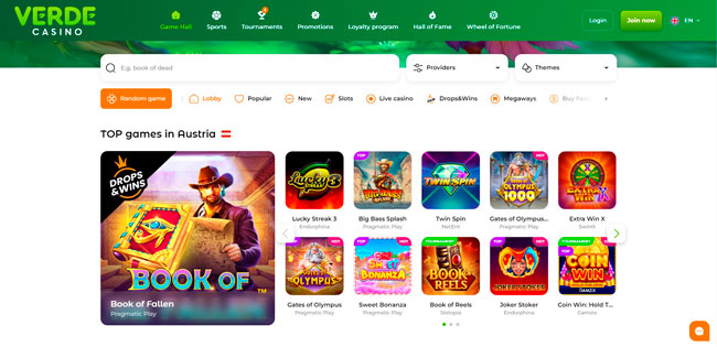 Verde Casino Website